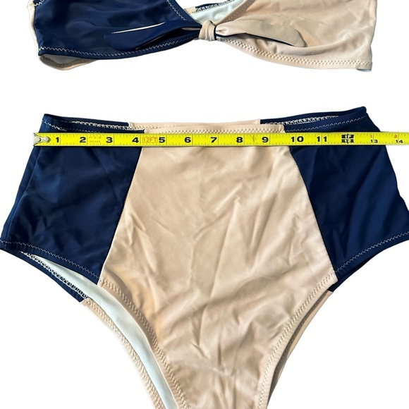 Cupshe Lost in The Dream Color Block High-Waisted Bikini Sz M Swimsuit 2 Piece - Picture 4 of 12
